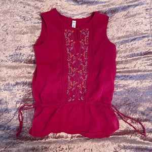 GAP size M(8-10) Girls Embroidered Tank